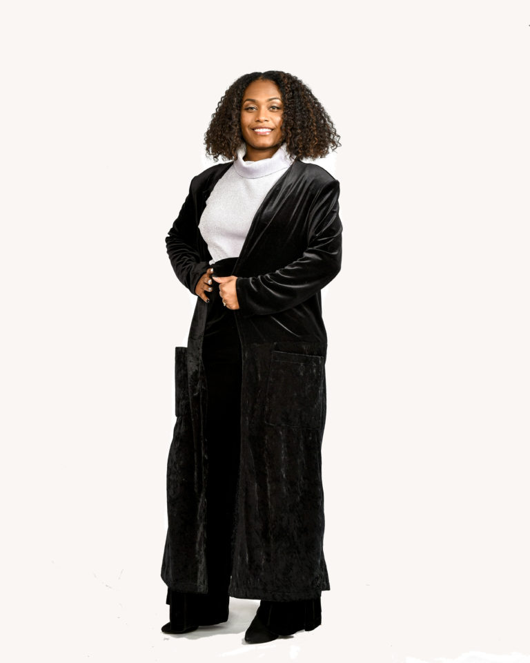 Duo Black Velvet Duster - Medium - Image 2