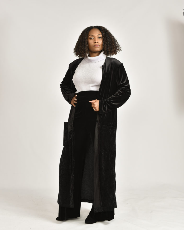 Duo Black Velvet Duster - Medium - Image 3
