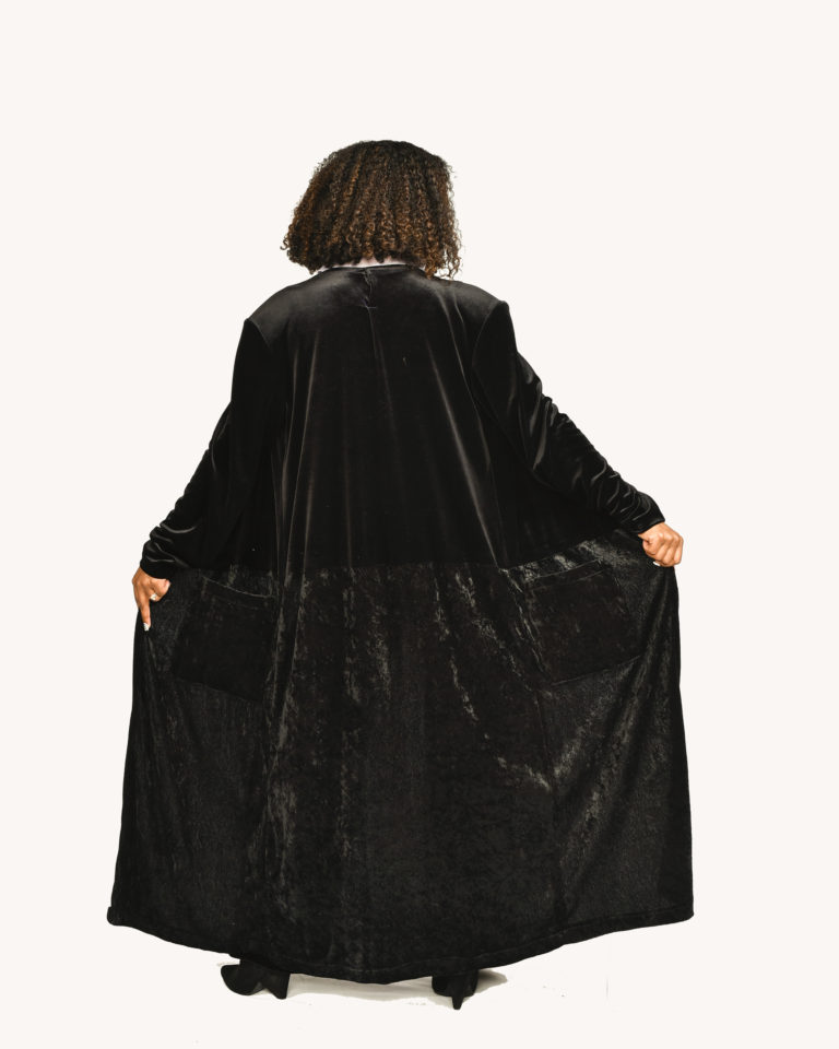 Duo Black Velvet Duster - Medium - Image 4