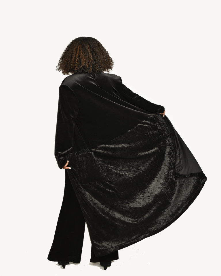 Duo Black Velvet Duster - Medium - Image 5
