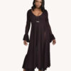 Eggplant Bell Bottom Jumpsuit w/Detachable Duster Vest