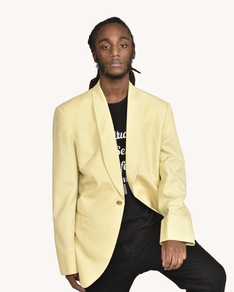 Wool Gab Shawl Collar Blazer - Image 8