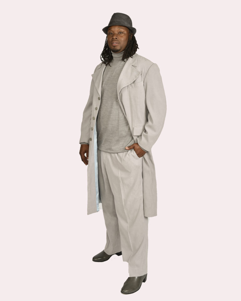 Stone Gray 2 Piece Duster Ultra Suede- Size Large (46) - Image 8