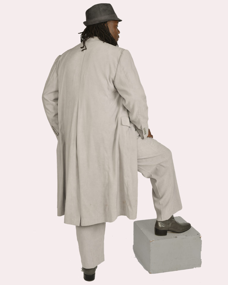 Stone Gray 2 Piece Duster Ultra Suede- Size Large (46) - Image 4